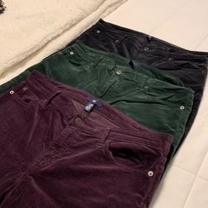 Gap size 12 3pair velvet pants